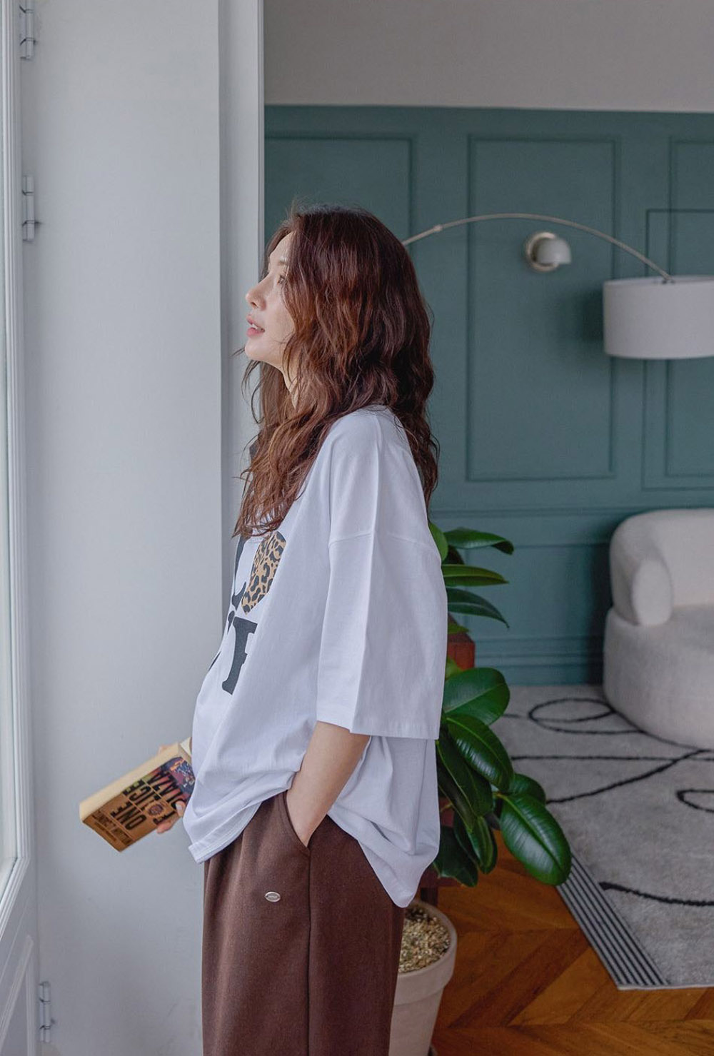 豹紋愛心印花純棉上衣,KOREA,357731,豹紋愛心印花純棉上衣,周新品優惠,NEWARRIVAL