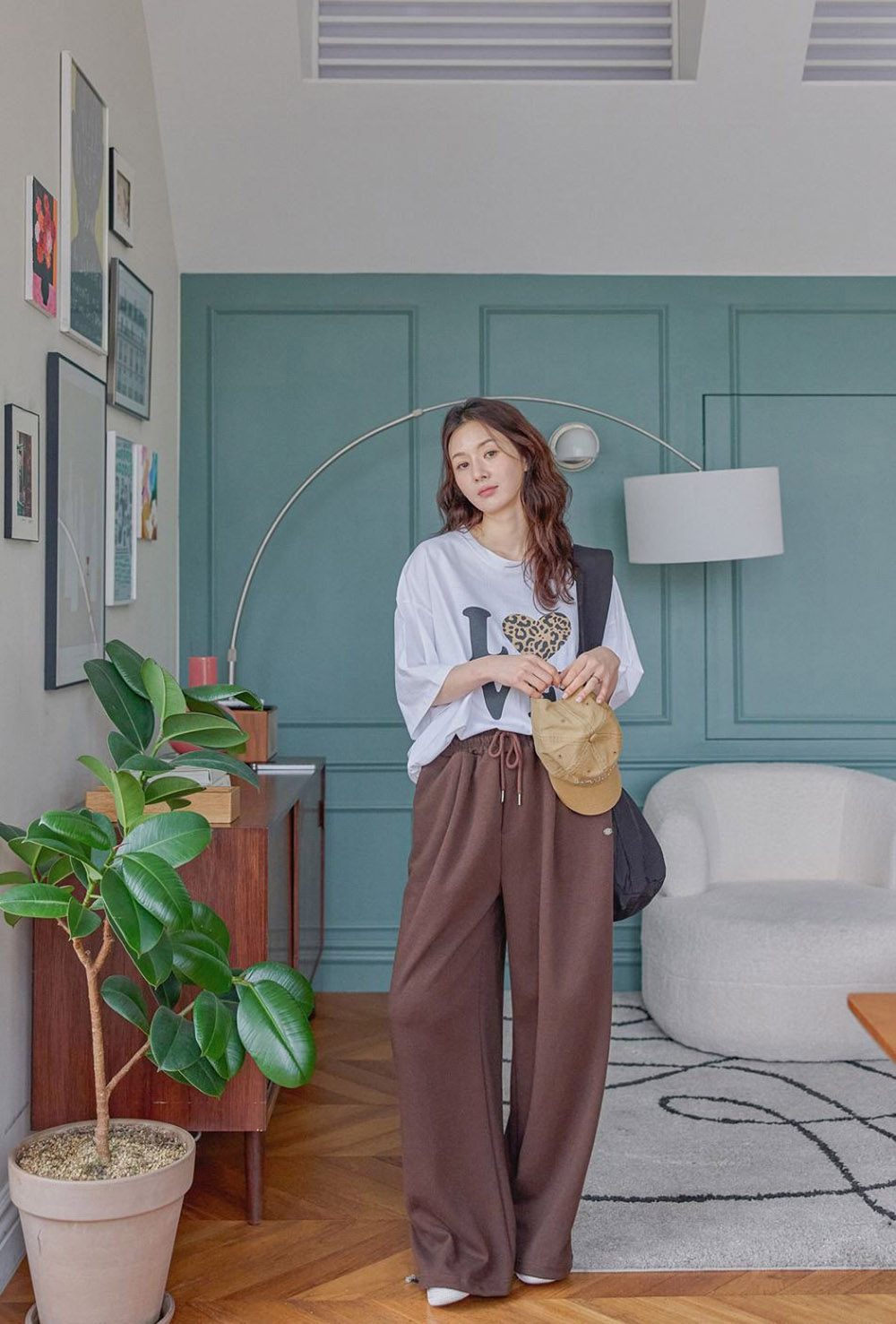 豹紋愛心印花純棉上衣,KOREA,357731,豹紋愛心印花純棉上衣,周新品優惠,NEWARRIVAL