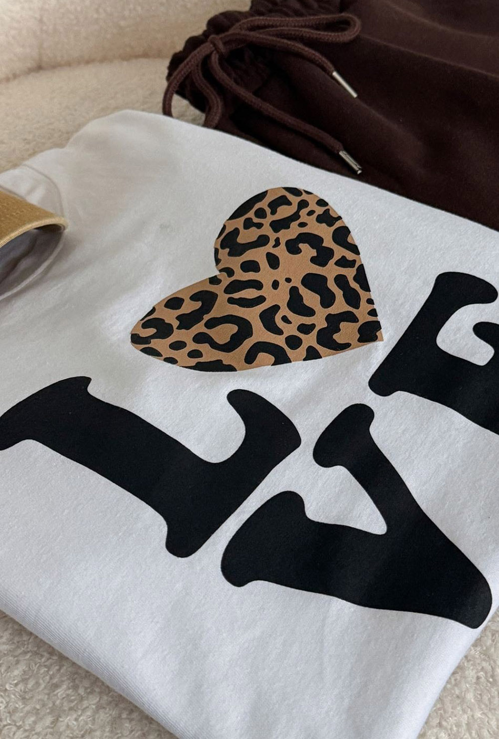 豹紋愛心印花純棉上衣,KOREA,357731,豹紋愛心印花純棉上衣,周新品優惠,NEWARRIVAL