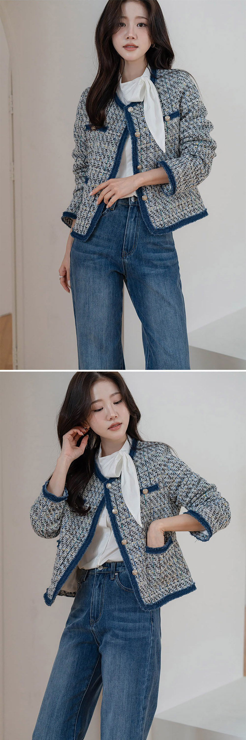 領口絲巾設計長袖襯衫,KOREA,358004,領口絲巾設計長袖襯衫,領500,999免運