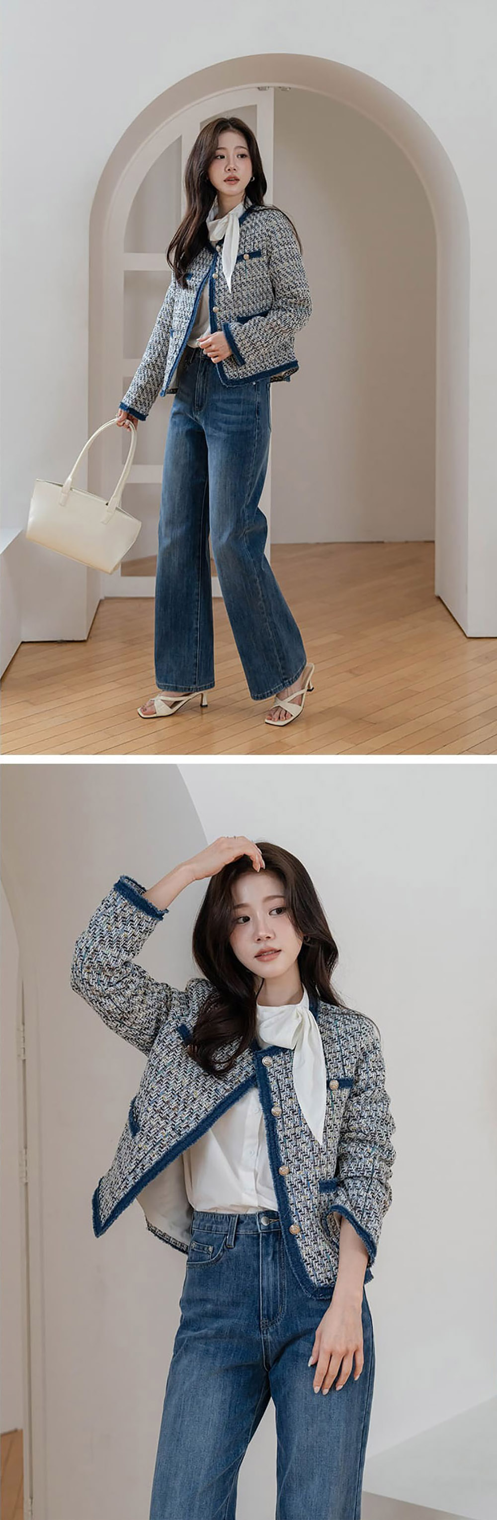 領口絲巾設計長袖襯衫,KOREA,358004,領口絲巾設計長袖襯衫,領500,999免運