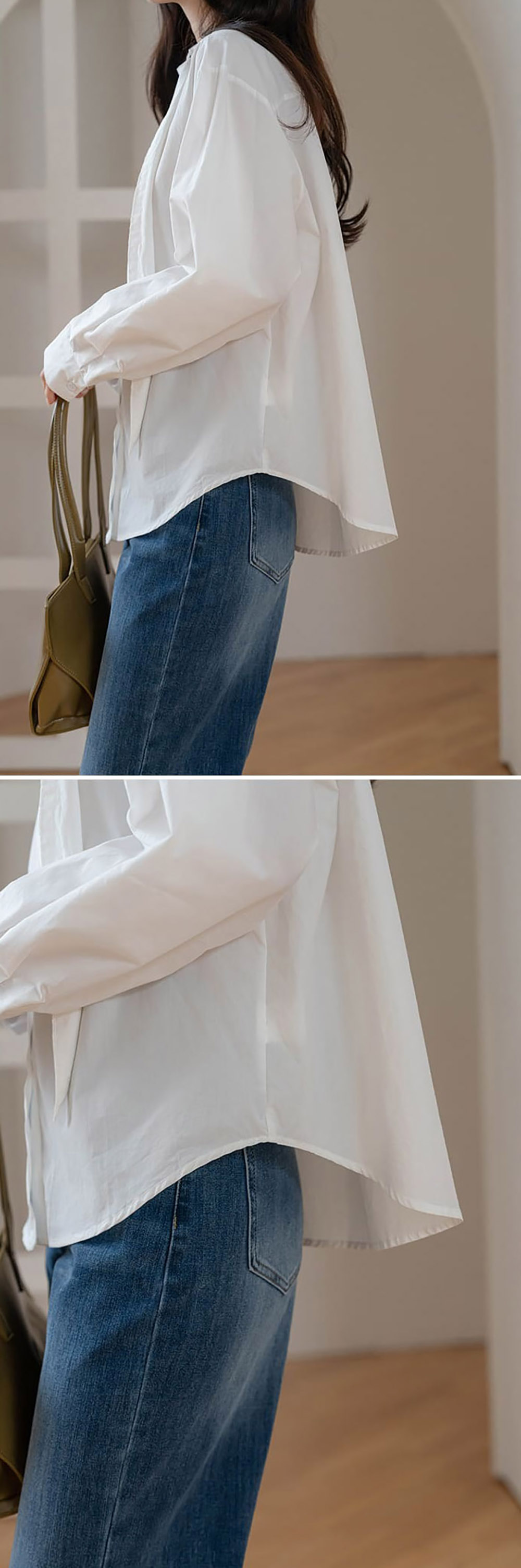 領口絲巾設計長袖襯衫,KOREA,358004,領口絲巾設計長袖襯衫,領500,999免運