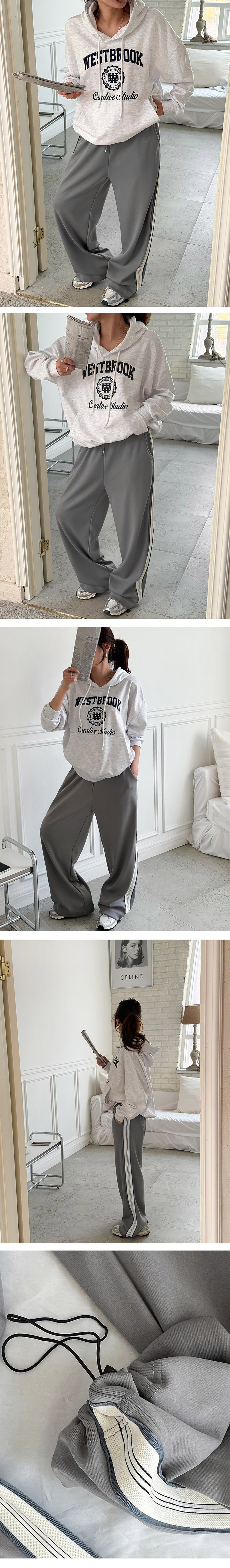 側邊撞色設計彈性長褲,KOREA,358197,側邊撞色設計彈性長褲,周新品優惠,NEWARRIVAL