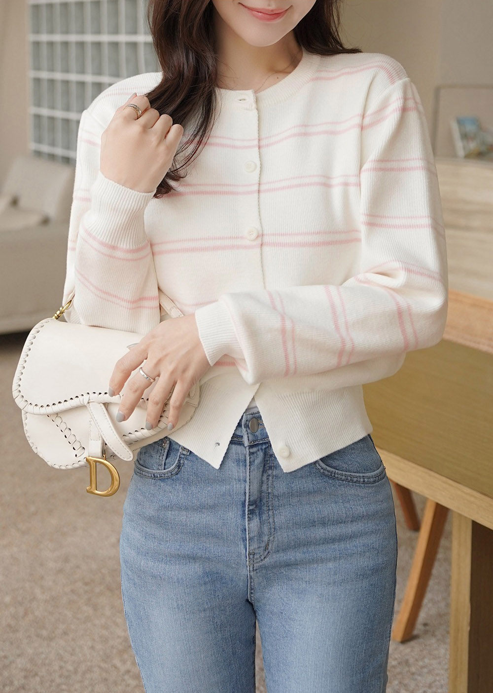 條紋正反兩穿針織上衣,KOREA,358645,條紋正反兩穿針織上衣,周新品優惠,NEWARRIVAL