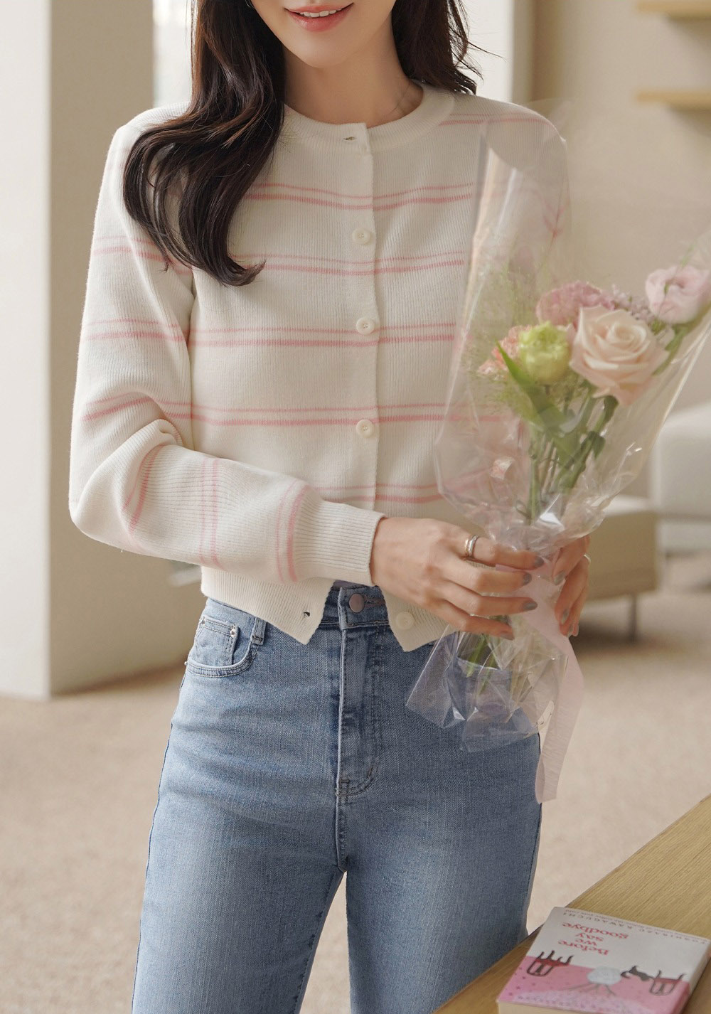 條紋正反兩穿針織上衣,KOREA,358645,條紋正反兩穿針織上衣,周新品優惠,NEWARRIVAL