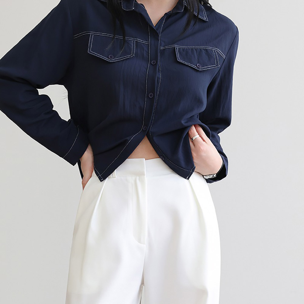 簡約氣質款長袖襯衫,KOREA,358679,簡約氣質款長袖襯衫,周新品優惠,NEWARRIVAL