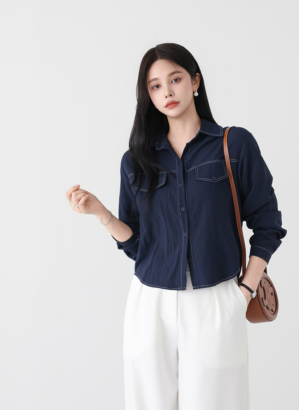 簡約氣質款長袖襯衫,KOREA,358679,簡約氣質款長袖襯衫,周新品優惠,NEWARRIVAL