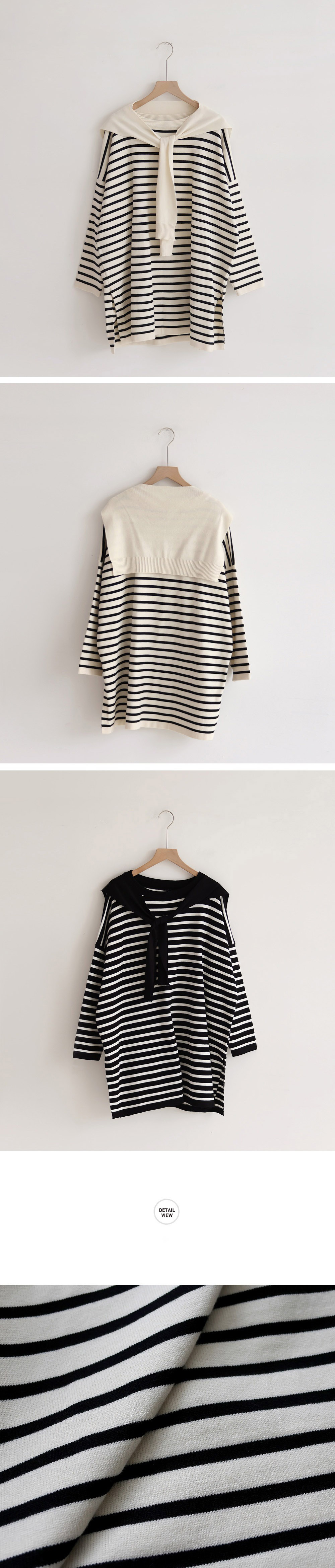 氣質披肩條紋針織上衣,KOREA,360082,氣質披肩條紋針織上衣,周新品優惠,NEWARRIVAL