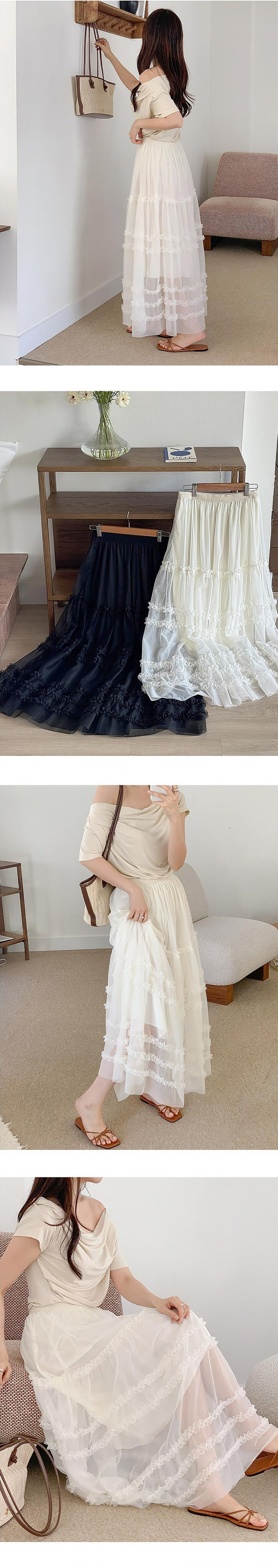 浪漫多層次網紗長裙,KOREA,359657,浪漫多層次網紗長裙,領500,999免運