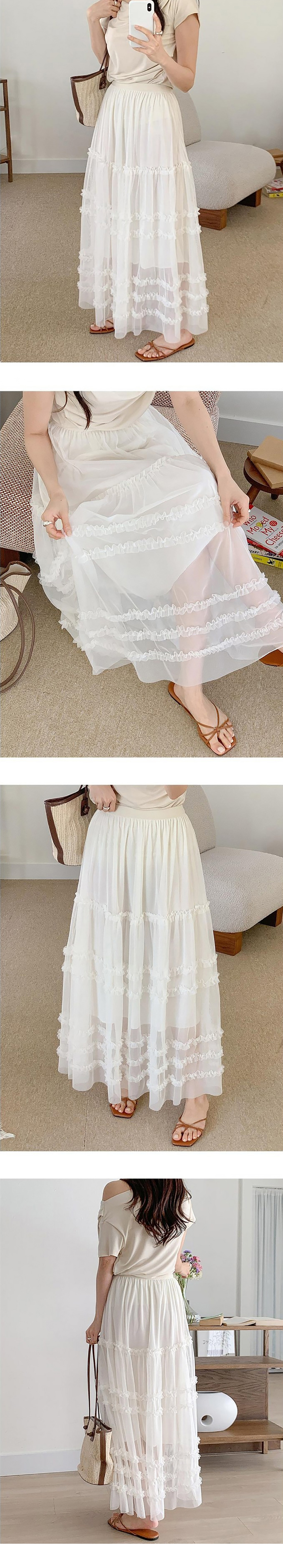 浪漫多層次網紗長裙,KOREA,359657,浪漫多層次網紗長裙,領500,999免運