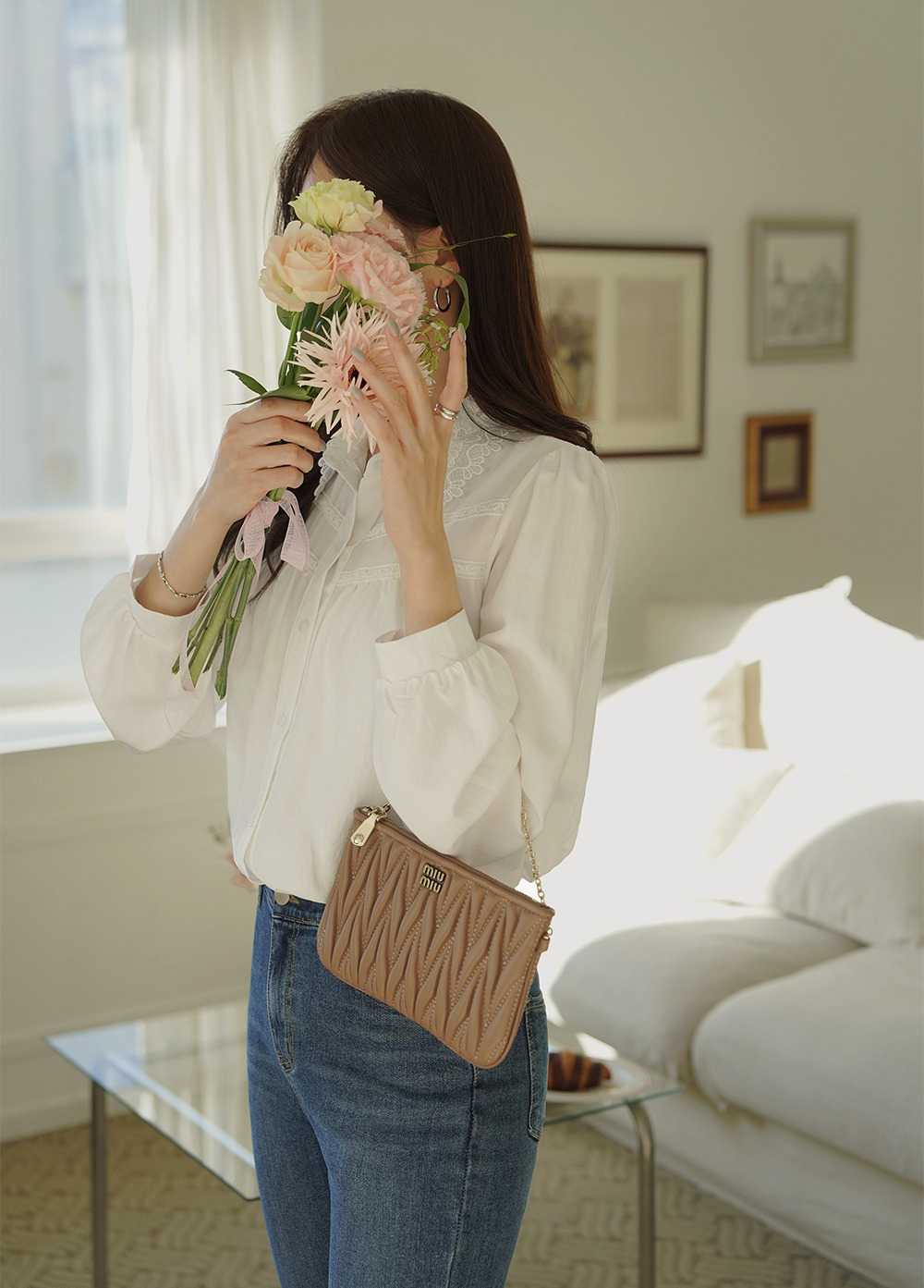 精緻刺繡蕾絲領襯衫,KOREA,359672,精緻刺繡蕾絲領襯衫,領500,999免運