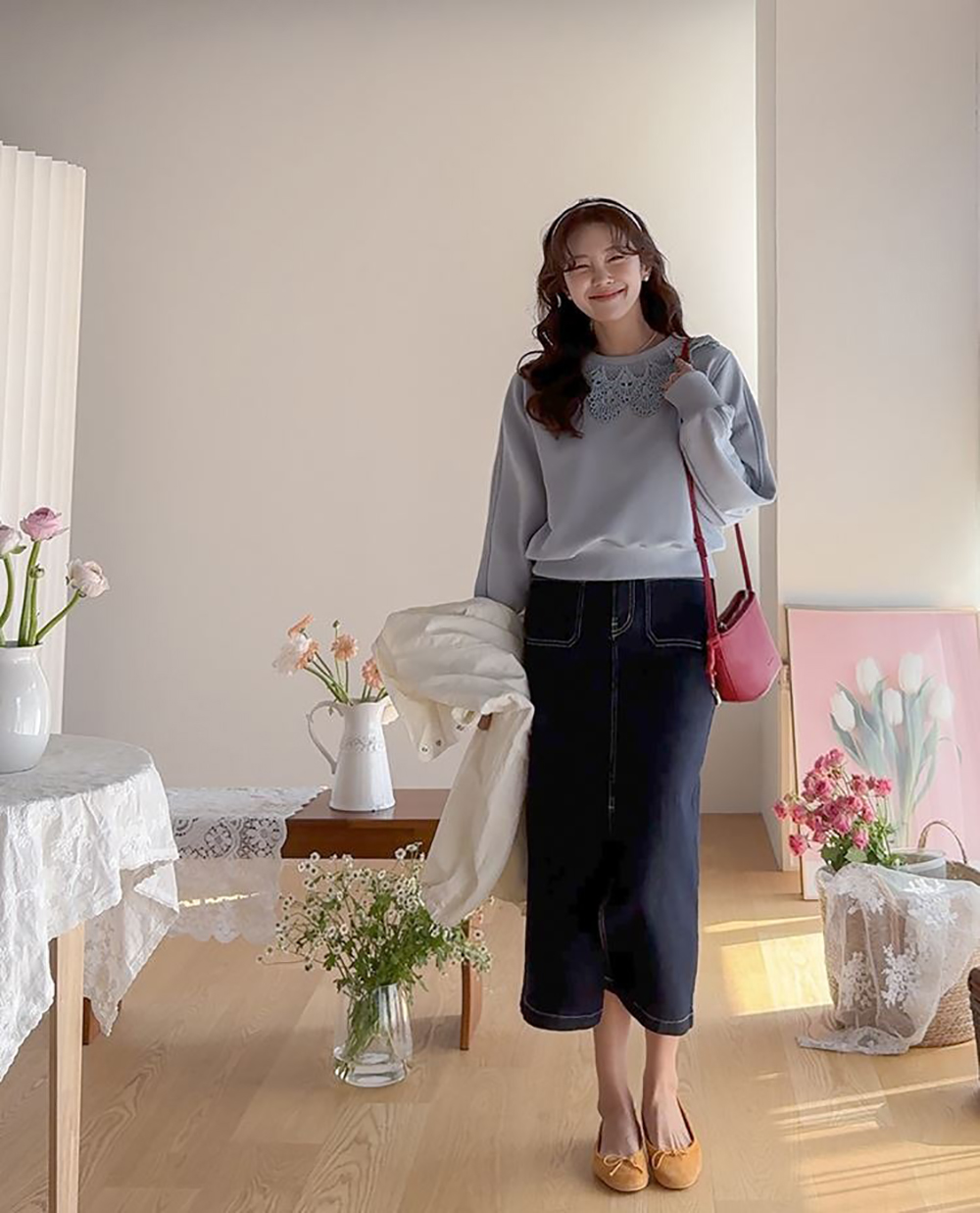 浪漫蕾絲花邊領上衣,KOREA,360044,浪漫蕾絲花邊領上衣,領500,999免運