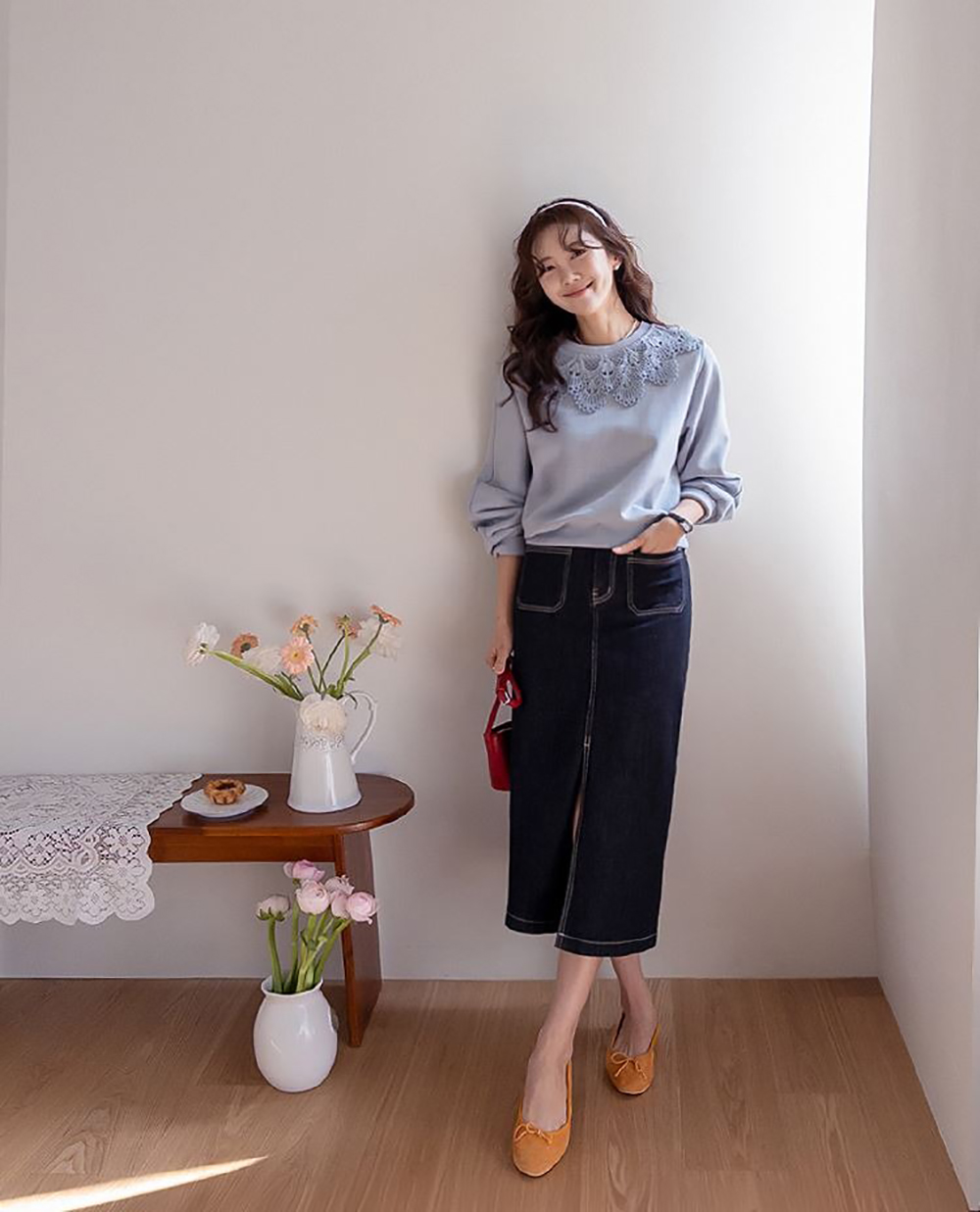 浪漫蕾絲花邊領上衣,KOREA,360044,浪漫蕾絲花邊領上衣,領500,999免運