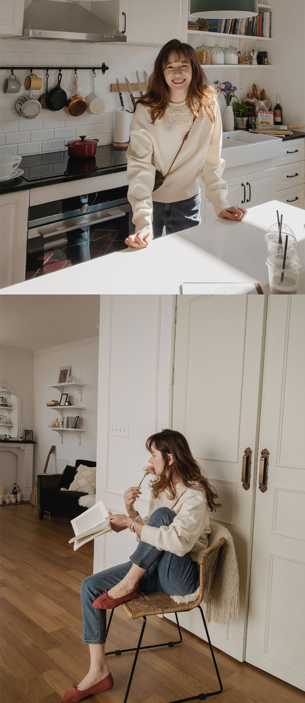 浪漫蕾絲花邊領上衣,KOREA,360044,浪漫蕾絲花邊領上衣,領500,999免運