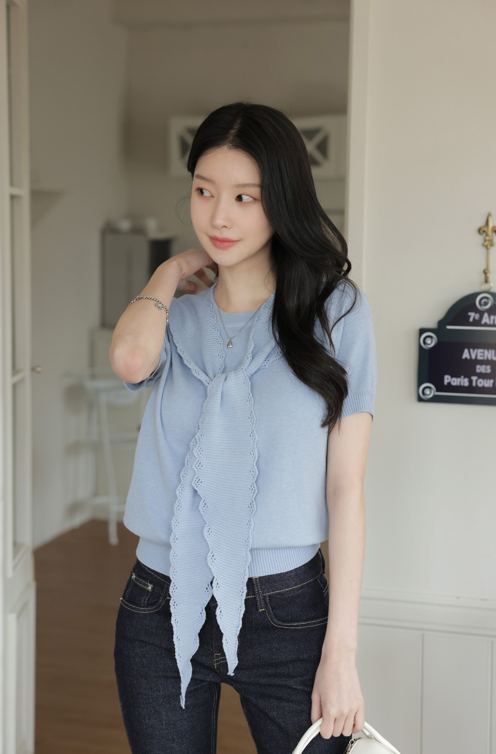 鏤空設計披肩針織上衣,KOREA,360915,鏤空設計披肩針織上衣,周新品優惠,NEWARRIVAL