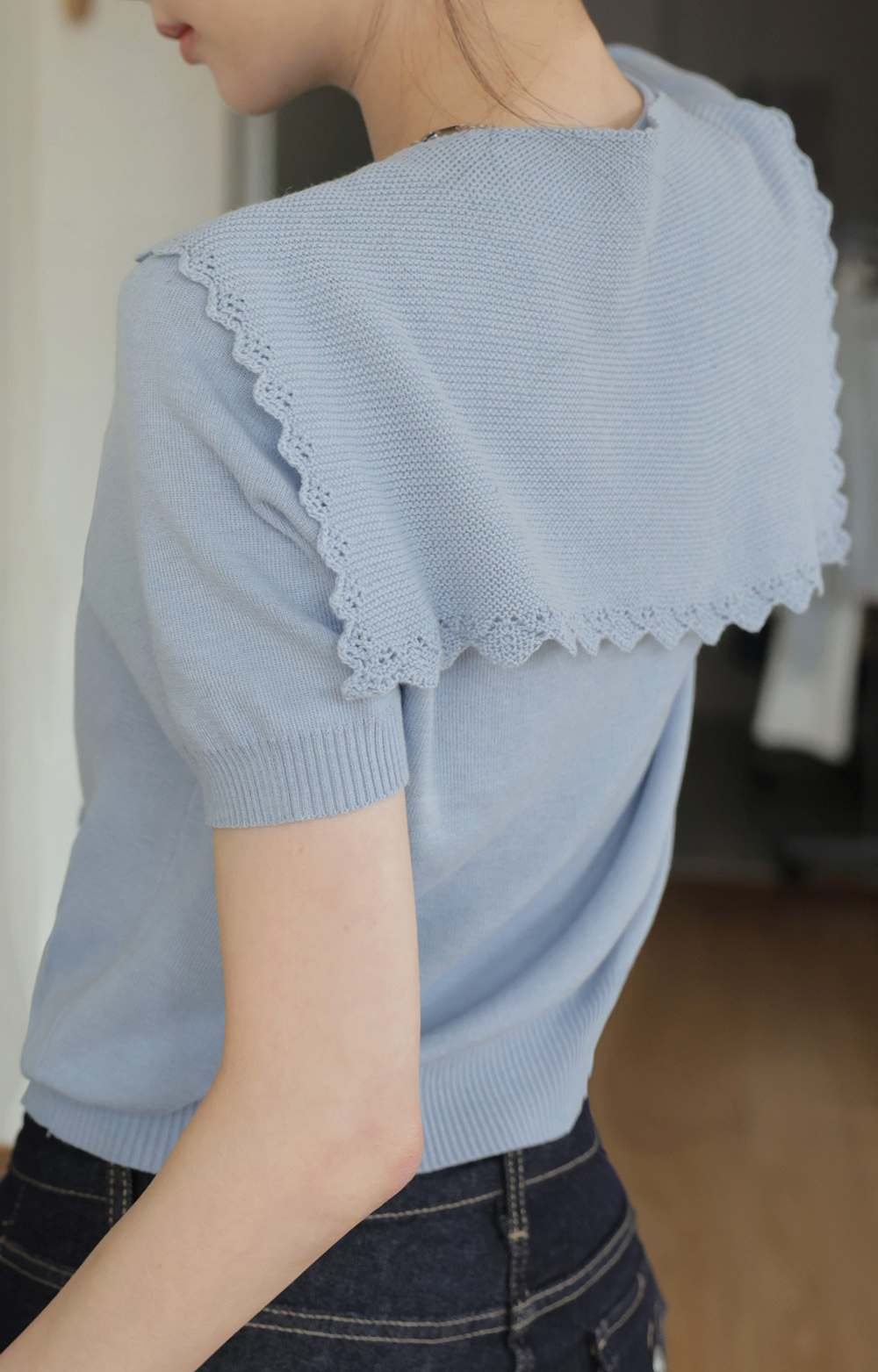 鏤空設計披肩針織上衣,KOREA,360915,鏤空設計披肩針織上衣,周新品優惠,NEWARRIVAL