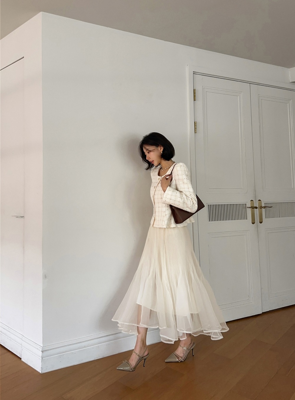 浪漫優雅百褶長紗裙,KOREA,359375,浪漫優雅百褶長紗裙,領500,999免運