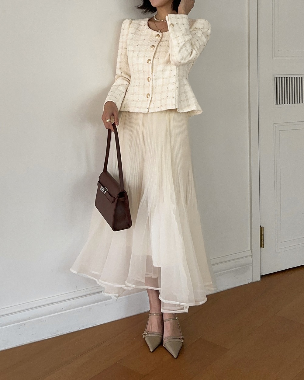 浪漫優雅百褶長紗裙,KOREA,359375,浪漫優雅百褶長紗裙,領500,999免運