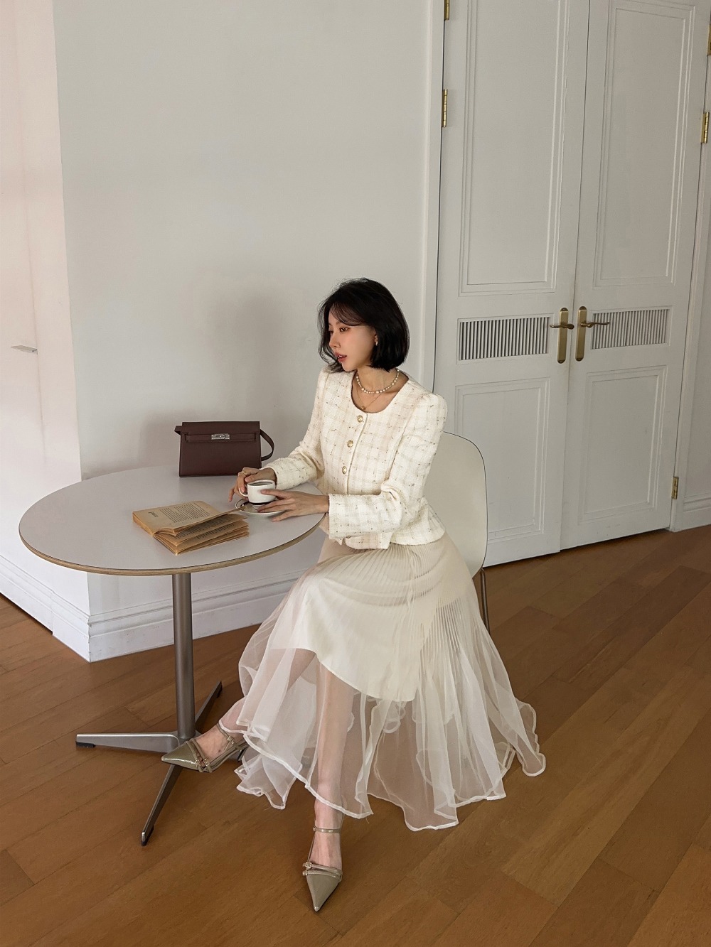 浪漫優雅百褶長紗裙,KOREA,359375,浪漫優雅百褶長紗裙,領500,999免運