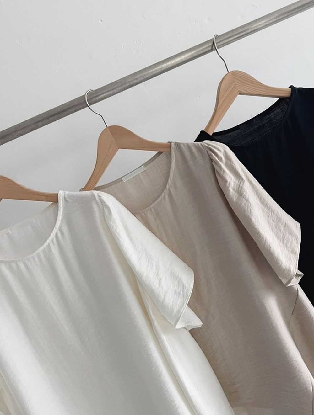 休閒純色寬鬆圓領上衣,KOREA,359626,休閒純色寬鬆圓領上衣,領500,999免運