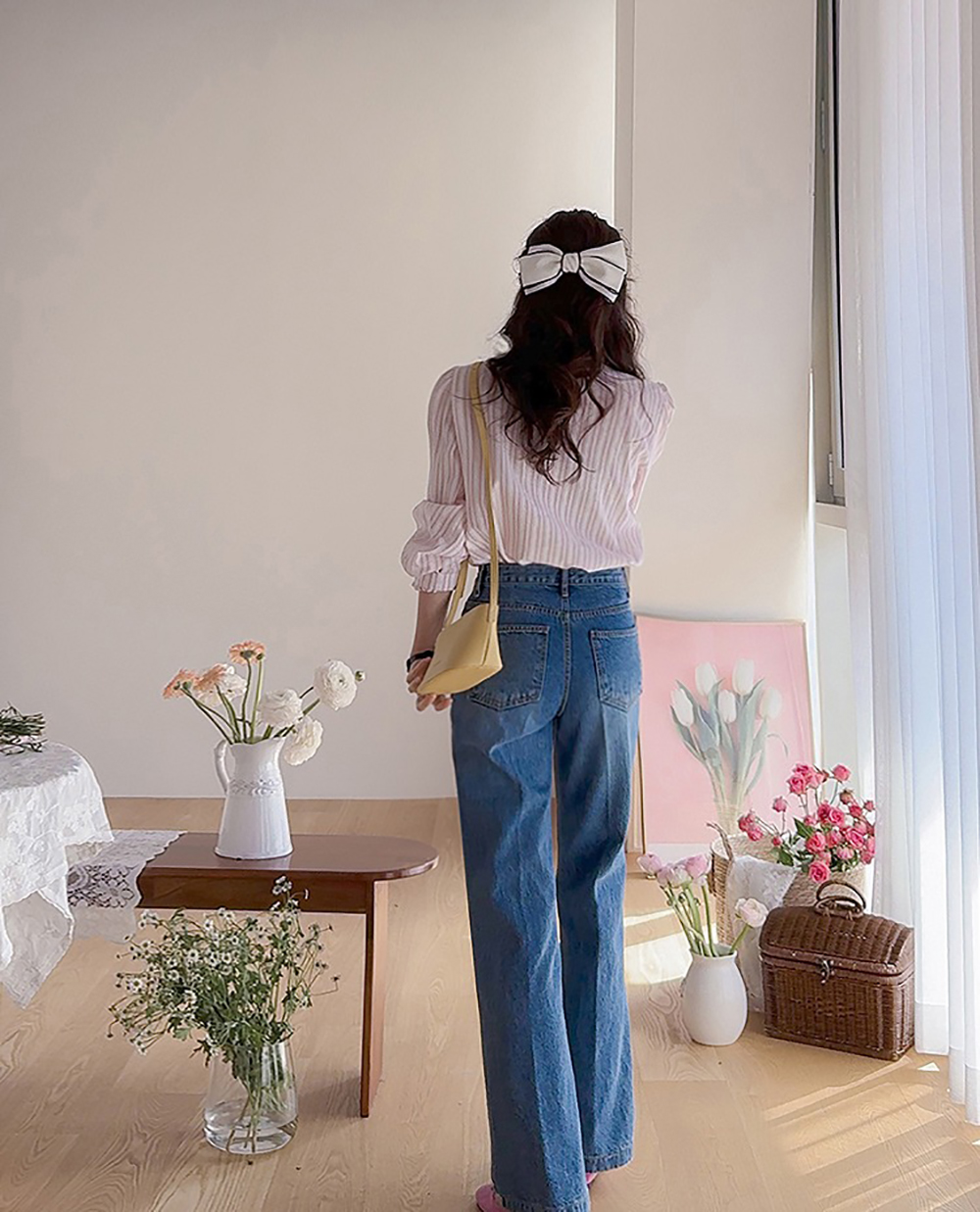 蕾絲花邊領泡泡袖襯衫,KOREA,360564,蕾絲花邊領泡泡袖襯衫,領500,999免運