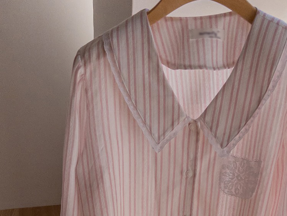 蕾絲花邊領泡泡袖襯衫,KOREA,360564,蕾絲花邊領泡泡袖襯衫,領500,999免運