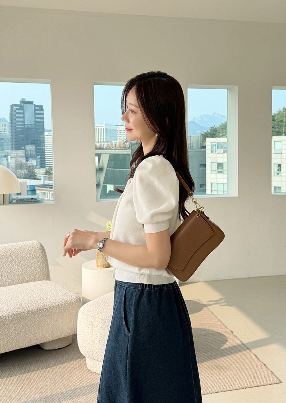 方領蕾絲泡泡袖上衣,KOREA,360634,方領蕾絲泡泡袖上衣,領500,999免運