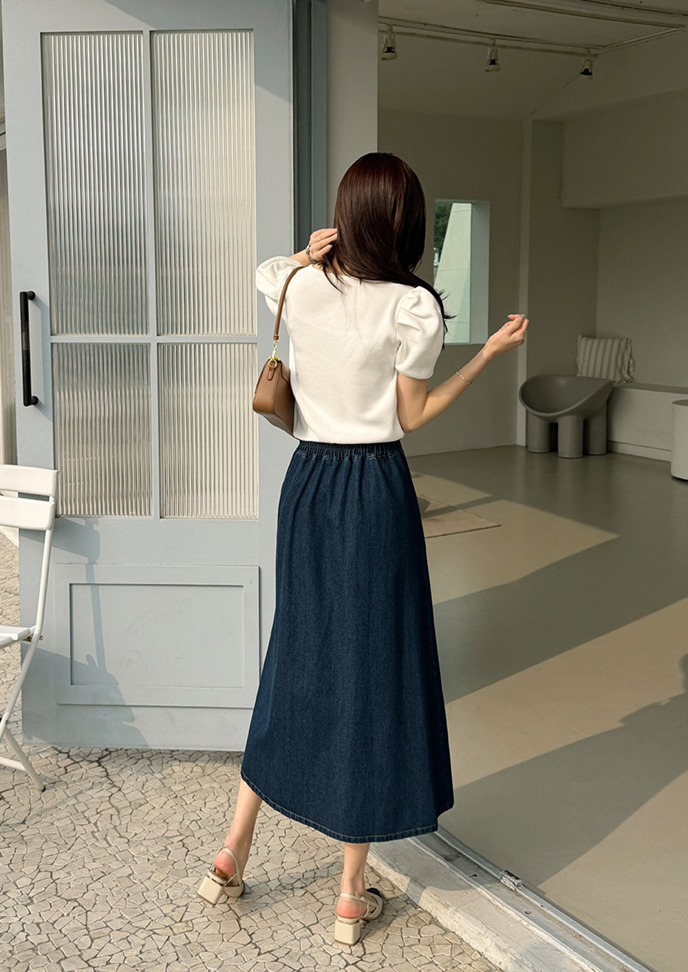 方領蕾絲泡泡袖上衣,KOREA,360634,方領蕾絲泡泡袖上衣,領500,999免運