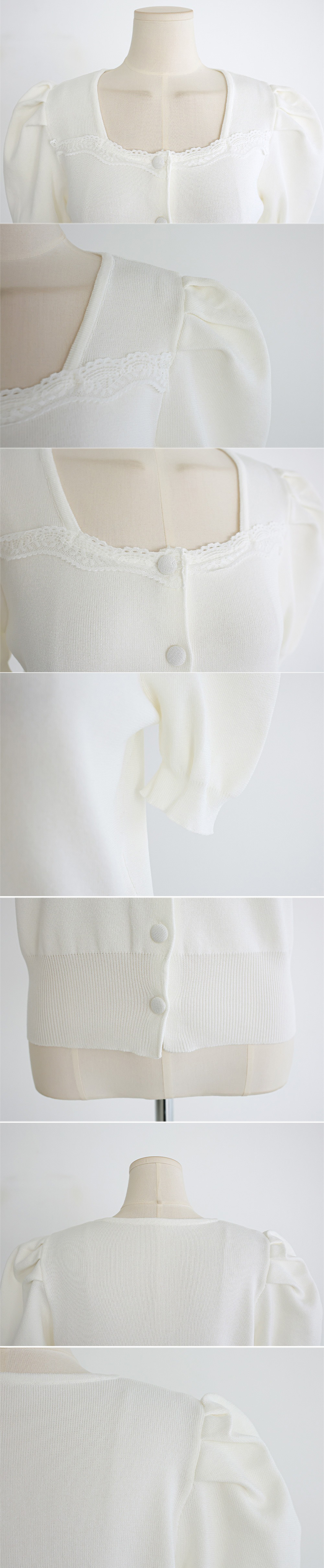 方領蕾絲泡泡袖上衣,KOREA,360634,方領蕾絲泡泡袖上衣,領500,999免運