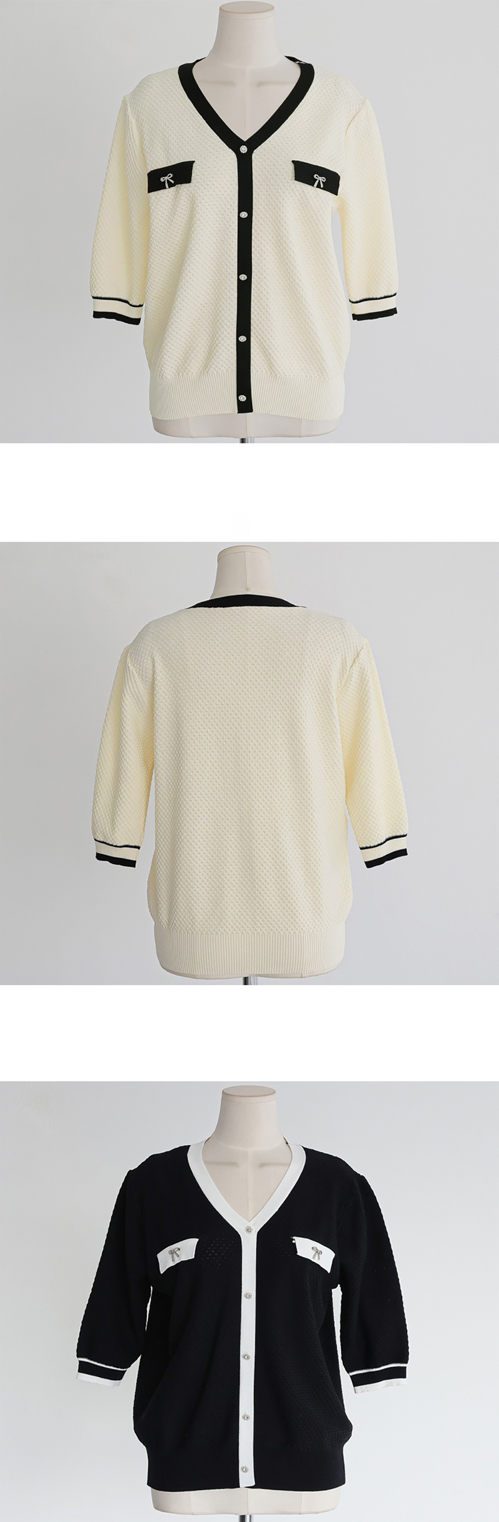 簡約甜美撞色針織上衣,KOREA,360635,簡約甜美撞色針織上衣,領500,999免運