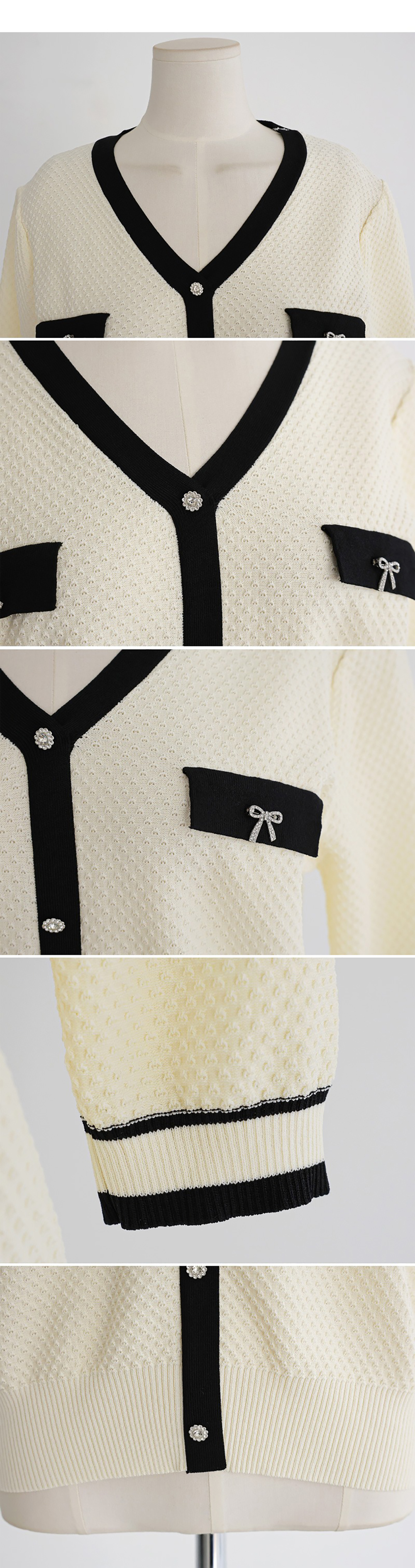 簡約甜美撞色針織上衣,KOREA,360635,簡約甜美撞色針織上衣,領500,999免運