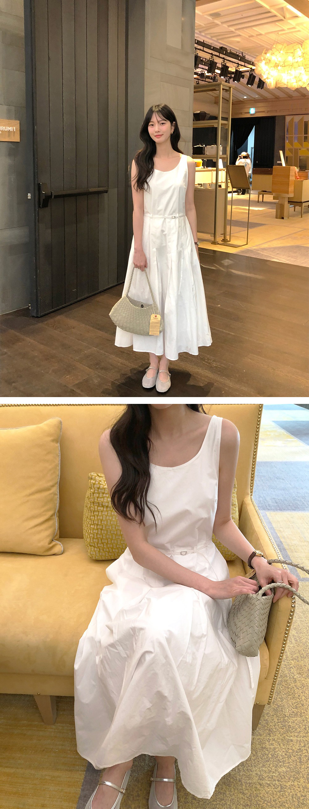 優雅簡約背心長洋裝,KOREA,362285,優雅簡約背心長洋裝,領500,999免運