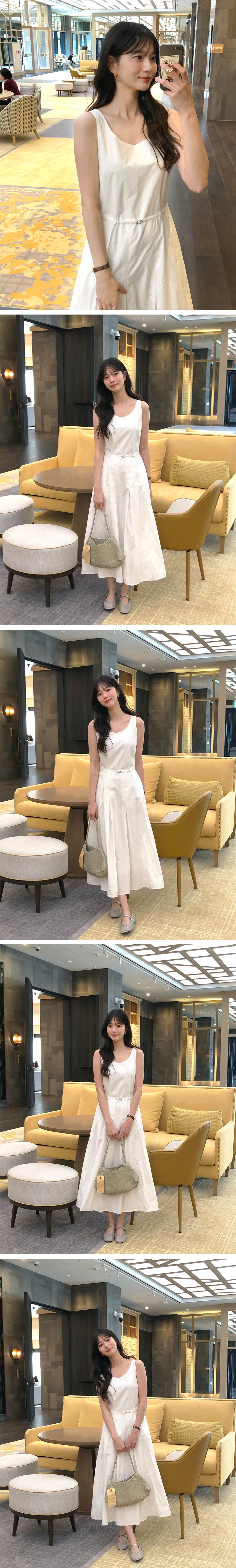 優雅簡約背心長洋裝,KOREA,362285,優雅簡約背心長洋裝,領500,999免運
