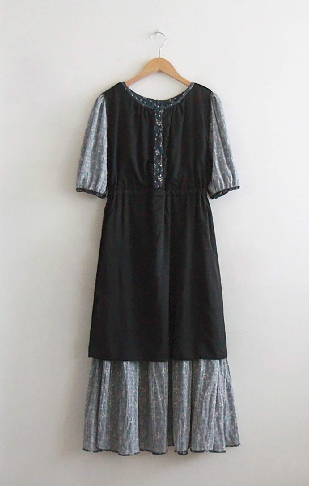 圓領碎花五分袖長洋裝,KOREA,362564,圓領碎花五分袖長洋裝,領500,999免運