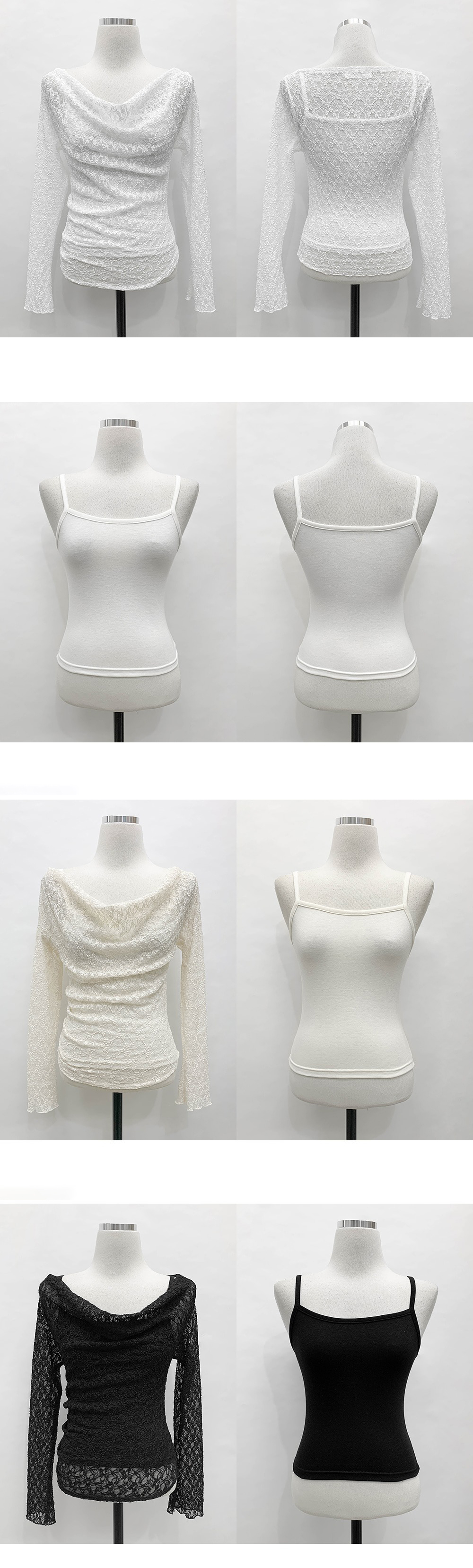 優雅感蕾絲兩件式上衣,KOREA,362996,優雅感蕾絲兩件式上衣,領500,999免運
