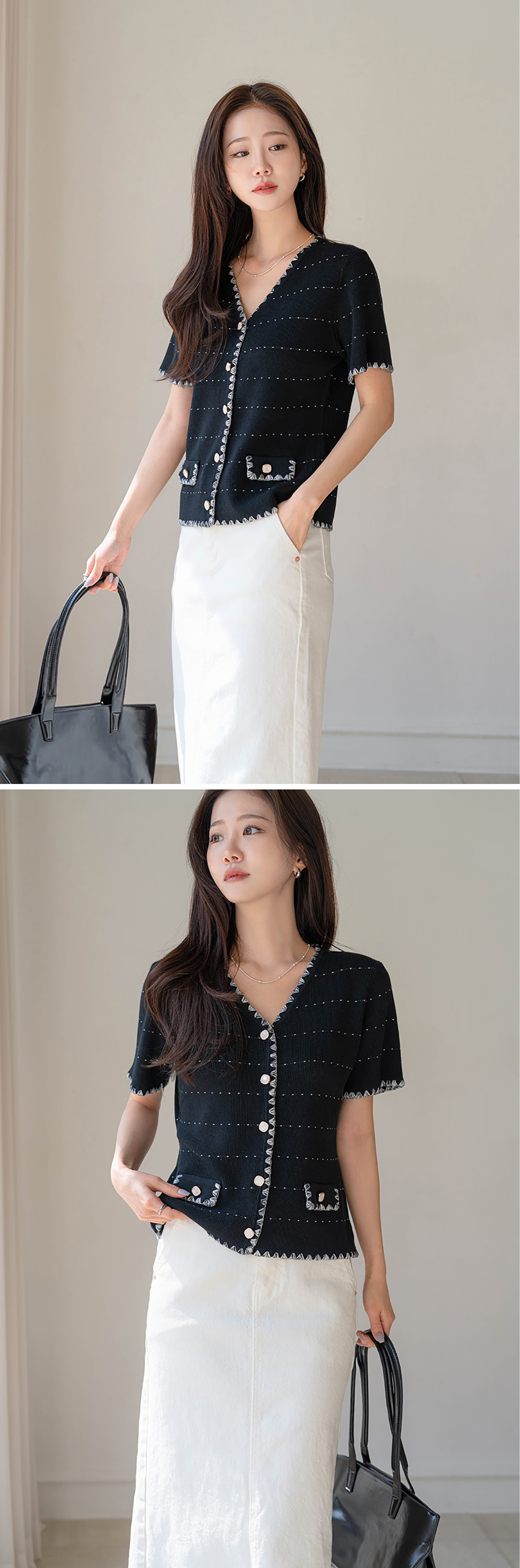 貴氣感V領針織上衣,KOREA,363258,貴氣感V領針織上衣,領500,999免運