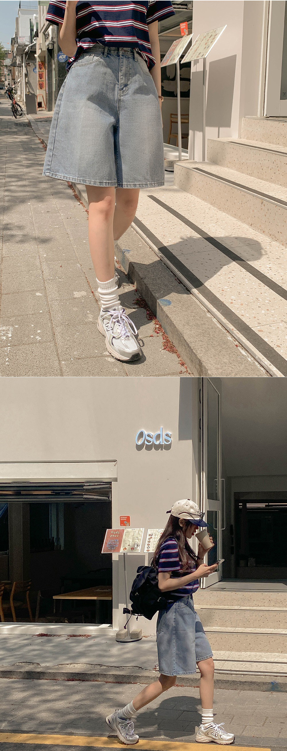 休閒百搭款牛仔短褲,KOREA,363329,休閒百搭款牛仔短褲,領500,999免運