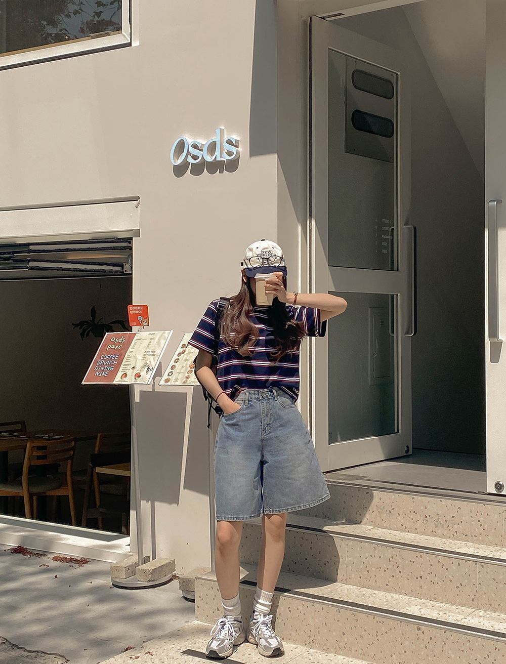 休閒百搭款牛仔短褲,KOREA,363329,休閒百搭款牛仔短褲,領500,999免運