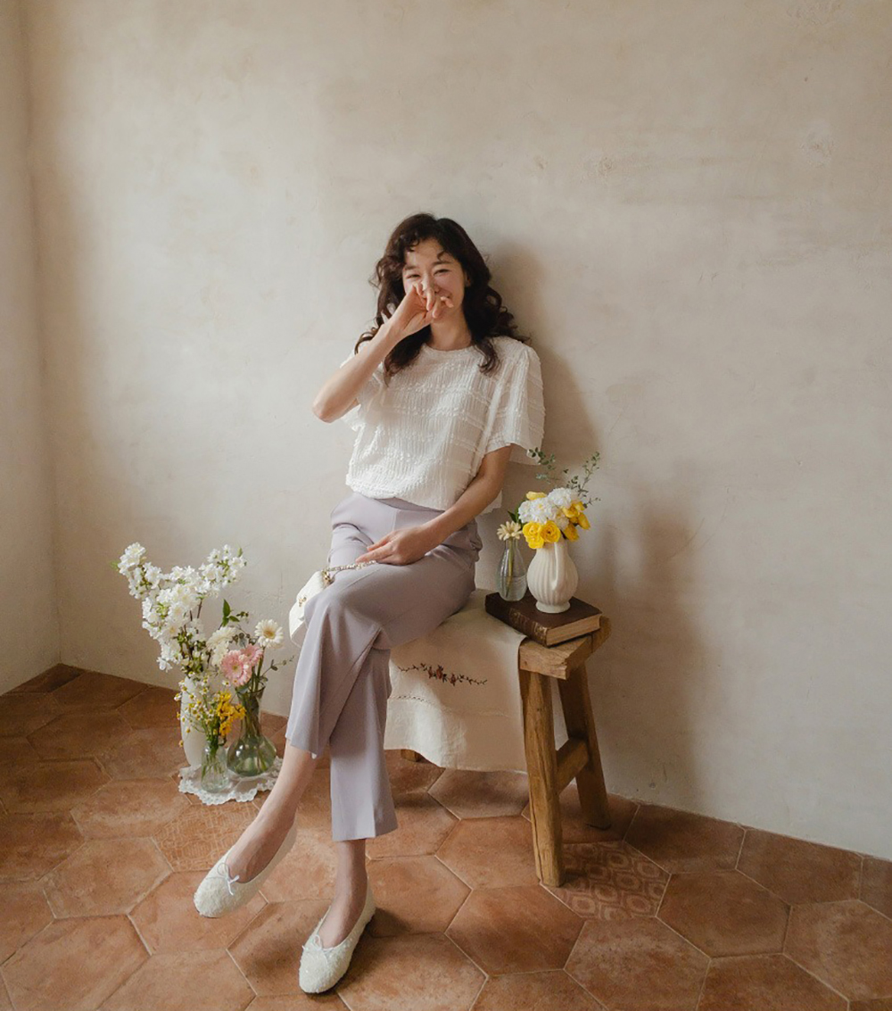 氣質款褶皺泡泡袖上衣,KOREA,363462,氣質款褶皺泡泡袖上衣,領500,999免運