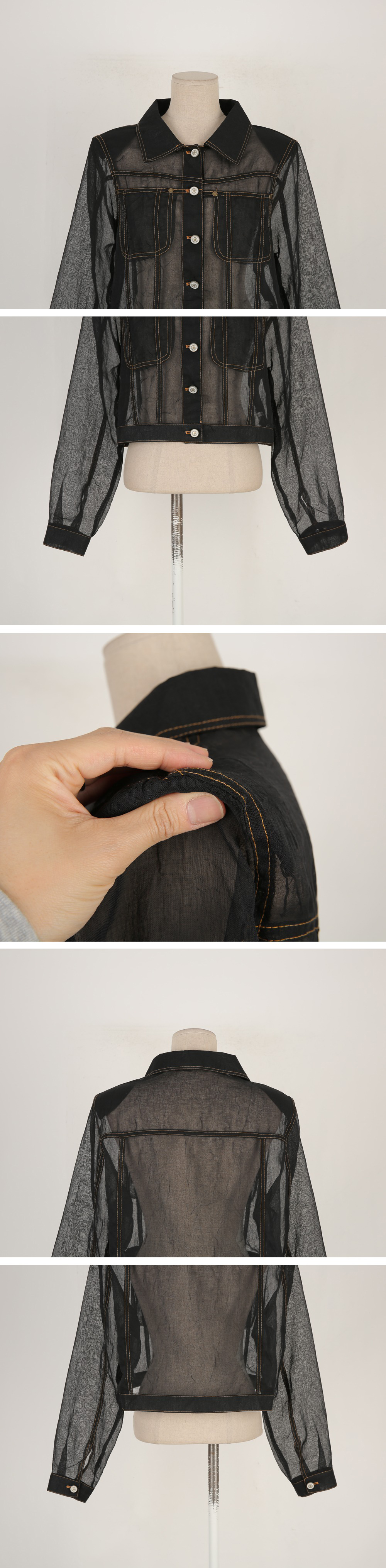 設計感微透短罩衫外套,KOREA,363628,設計感微透短罩衫外套,領500,999免運