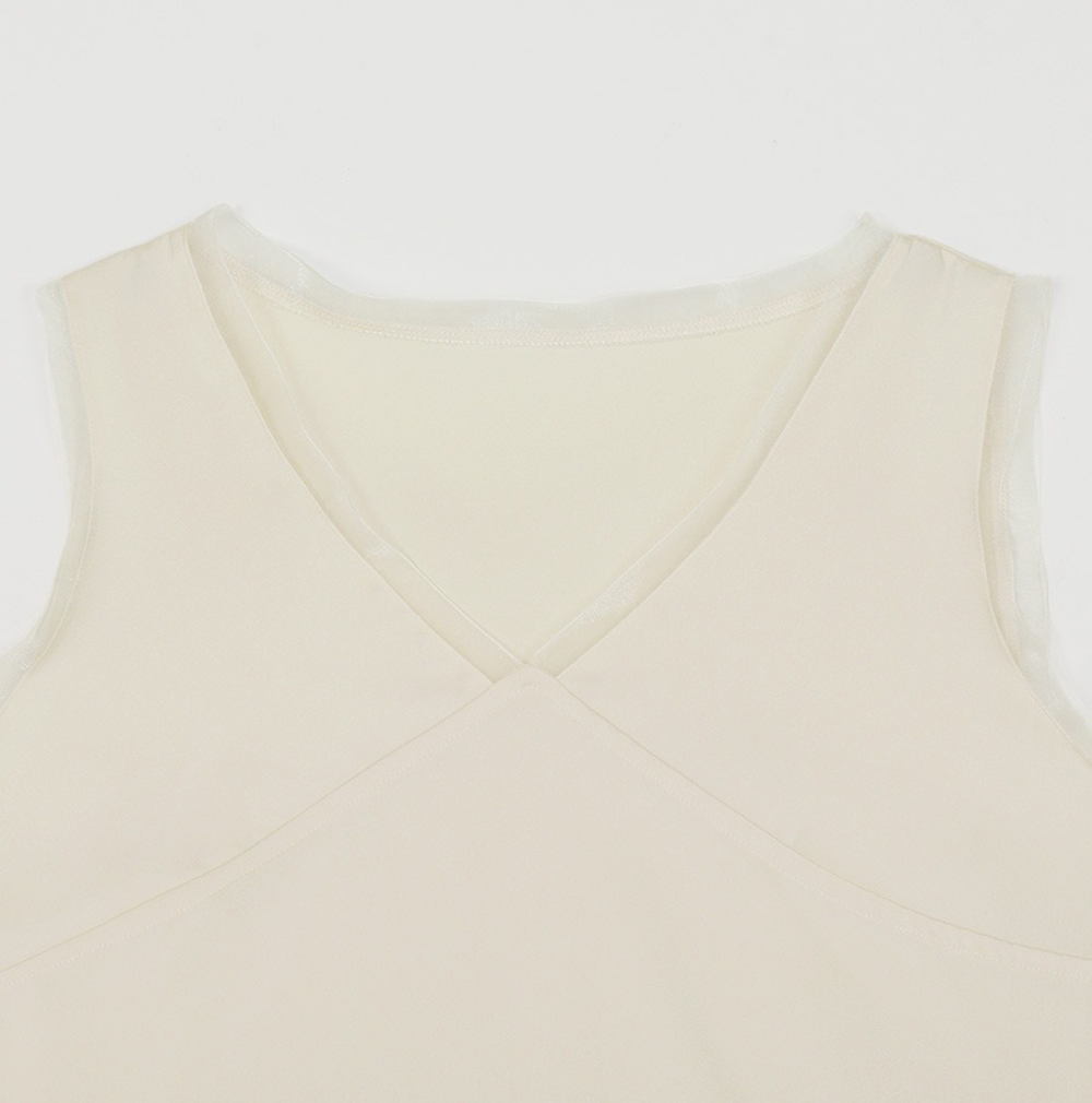 緞面蕾絲拼接V領背心,KOREA,363644,緞面蕾絲拼接V領背心,領500,999免運