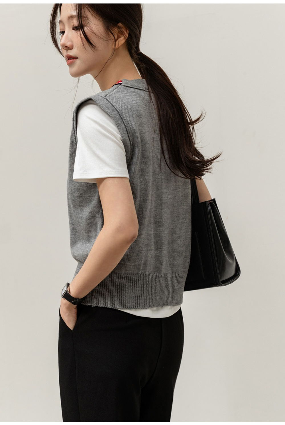 撞色條紋針織背心外套,KOREA,363869,撞色條紋針織背心外套,周新品優惠,NEWARRIVAL