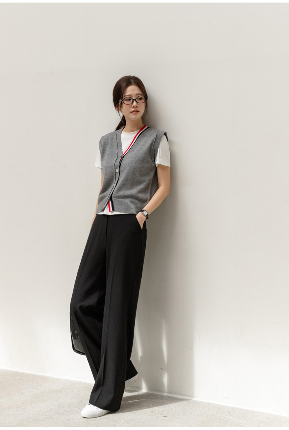 撞色條紋針織背心外套,KOREA,363869,撞色條紋針織背心外套,周新品優惠,NEWARRIVAL
