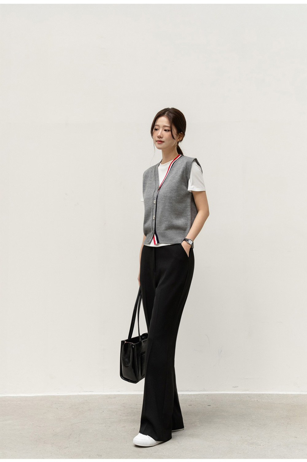 撞色條紋針織背心外套,KOREA,363869,撞色條紋針織背心外套,周新品優惠,NEWARRIVAL
