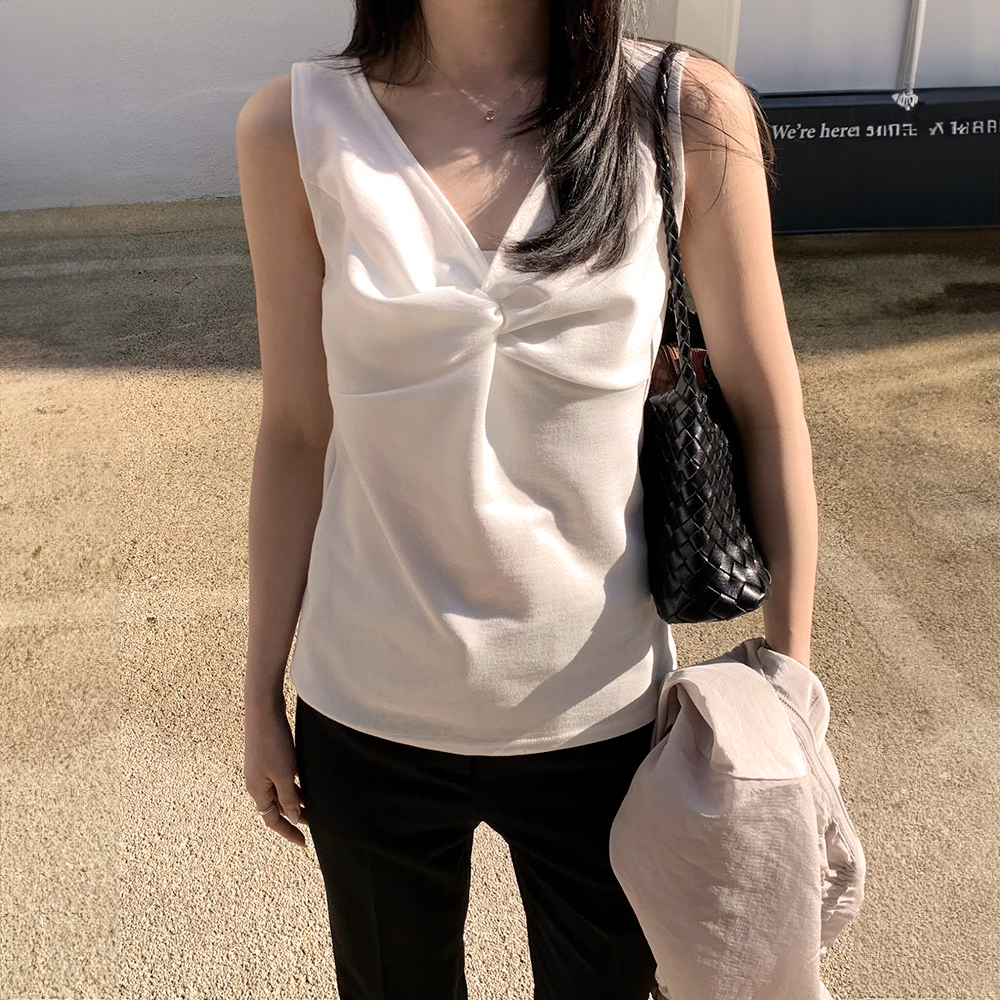 氣質扭結V領上衣