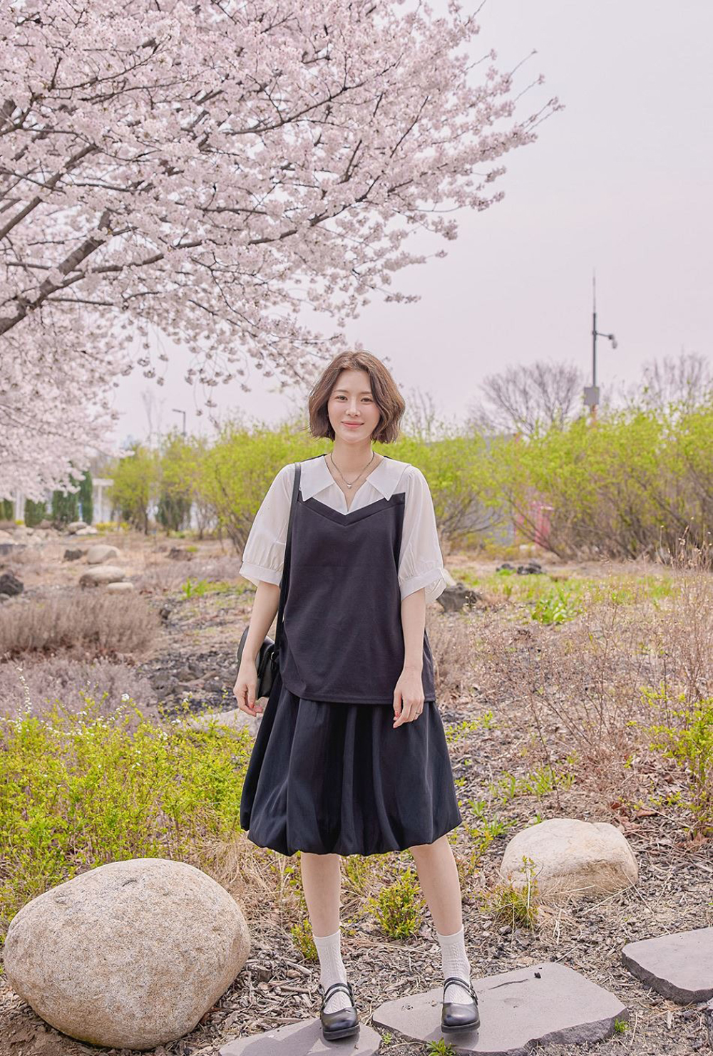 質感撞色拼接襯衫,連衣裙,KOREA,365023,質感撞色拼接襯衫,999免運