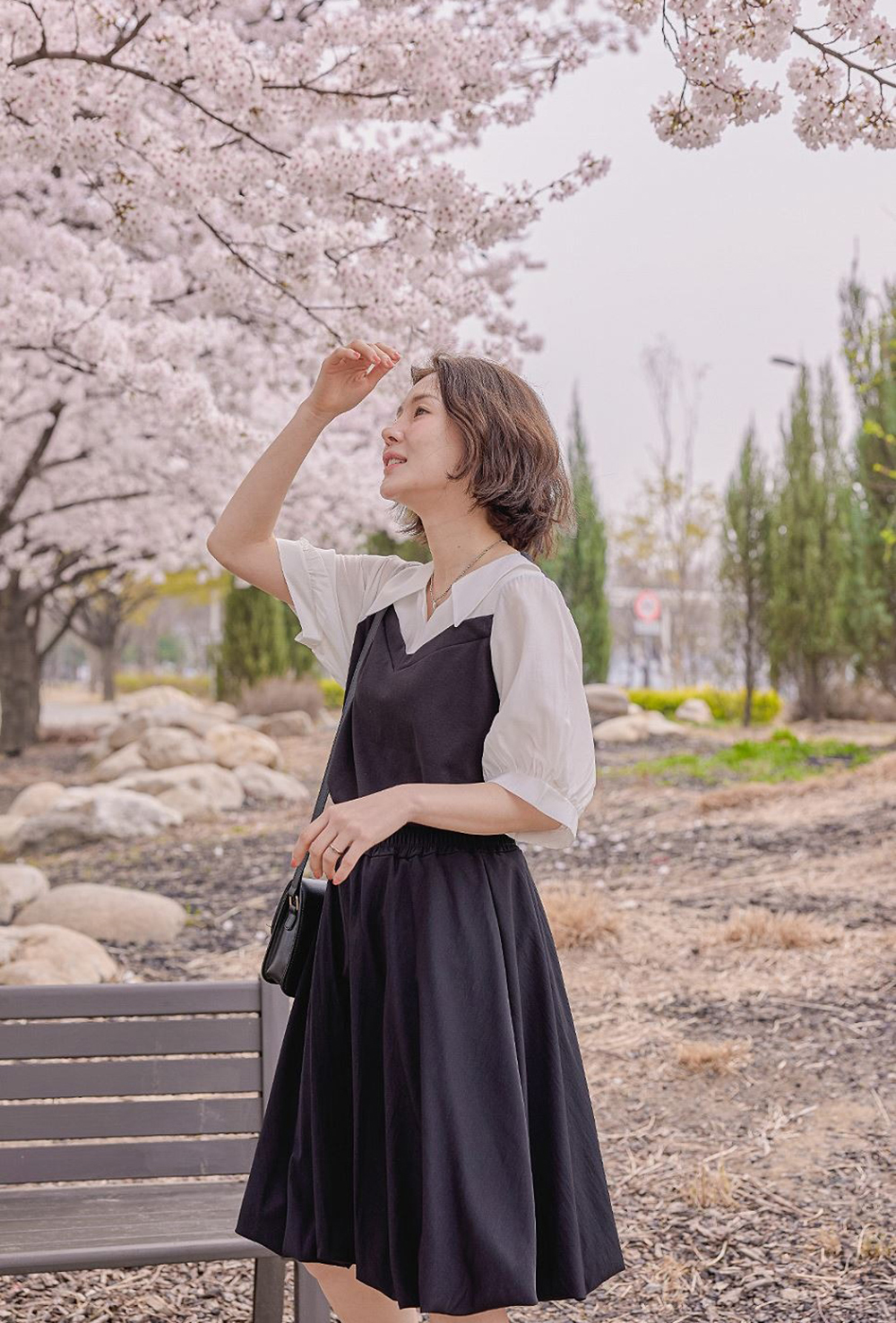 質感撞色拼接襯衫,連衣裙,KOREA,365023,質感撞色拼接襯衫,999免運