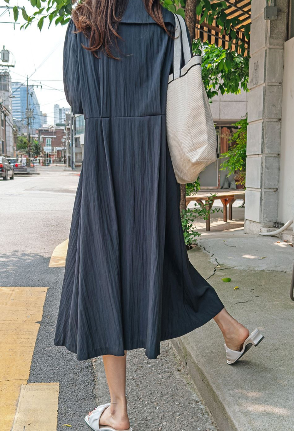 優雅氣質水手領長洋裝,KOREA,365027,優雅氣質水手領長洋裝,領500,999免運