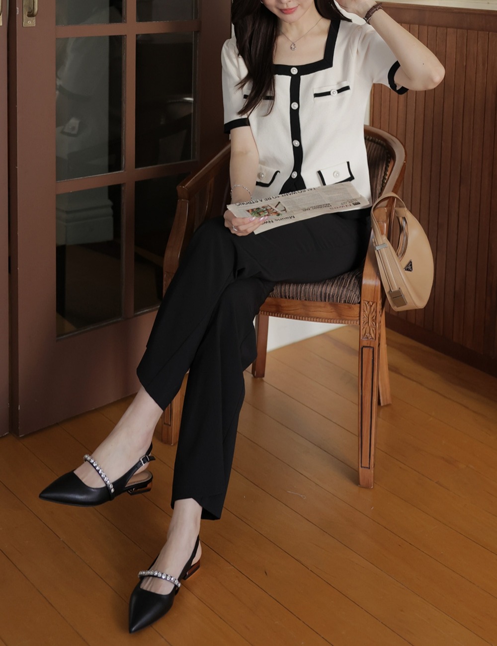 小香風方領開襟上衣,KOREA,367089,小香風方領開襟上衣,周新品優惠,NEWARRIVAL