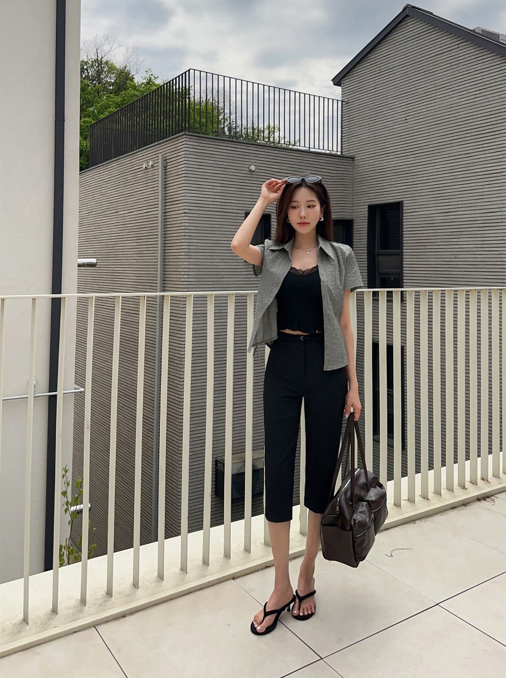 側綁帶收腰條紋襯衫,KOREA,367246,側綁帶收腰條紋襯衫,周新品優惠,NEWARRIVAL